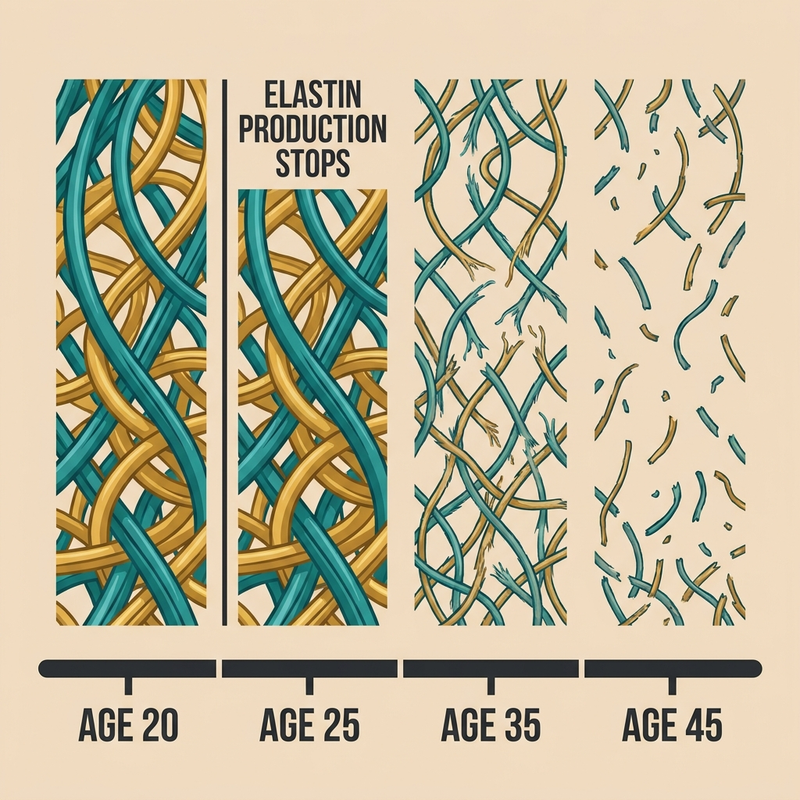 Reason 3: Your Body Stopped Making New Elastin In Your Twenties