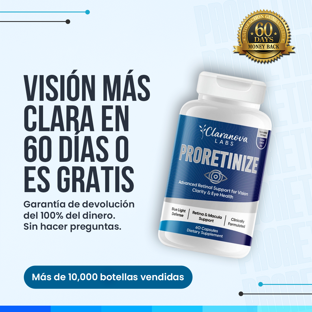 Proretinize – Soporte avanzado para la retina en adultos mayores de 50 años