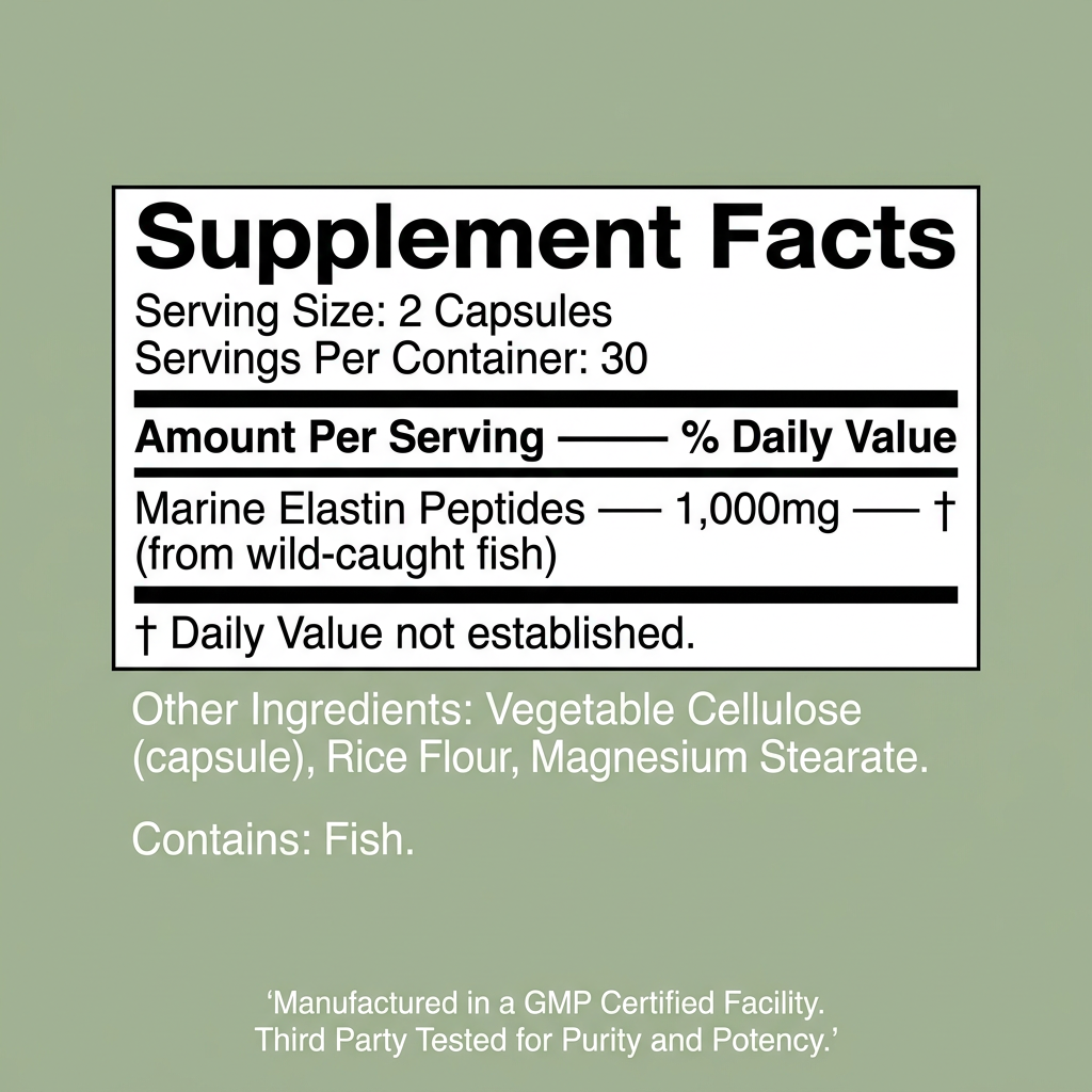 Elastin Peptide Skin Tightening Formula